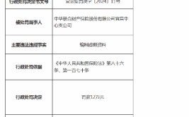 中华连合财险宜昌中心支公司被罚12万元：因体例
卖弄资料