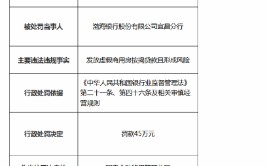 因发放卖弄商用房按揭贷款且形成风险 渤海银行宜昌分行被罚45万元