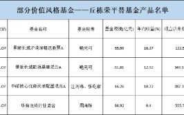 丘栋荣平替基金司理
有谁？丘栋荣平替基金产物
名单（发起
收藏+购买入口）
