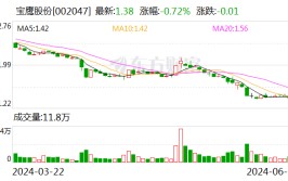 宝鹰股份：控股股东全资分公司
拟增持1%-2%公司股份