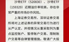 重点监控！沙特ETF存在严峻
炒作风险