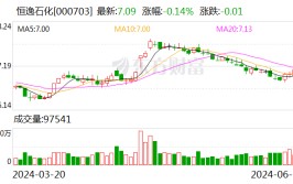 恒逸石化：可转债转股代价
调解
为10.91元/股