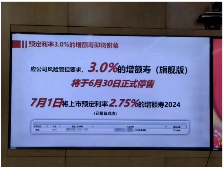 3%利率期间将闭幕！多家险企内部关照：要求在6月尾停售3%预定利率增额终身寿险产物 时时快讯