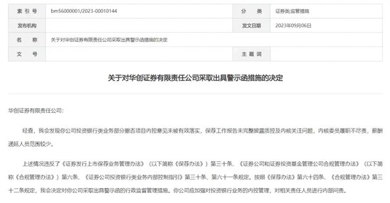 华创证券信誉“担保”保代重大违规，下一个能力定资格的败笔是谁？ 华创证券信誉“包管
”保代庞大
违规，下一个本领
定资格的败笔是谁？ 时时快讯
