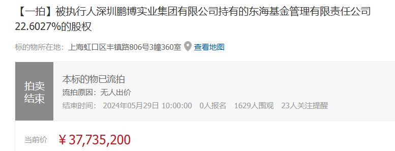 打七折、贬价
七百万元依然无人出价，多家基金公司股权拍卖流拍 打七折、贬价
七百万元依然无人出价，多家基金公司股权拍卖流拍 时时快讯
